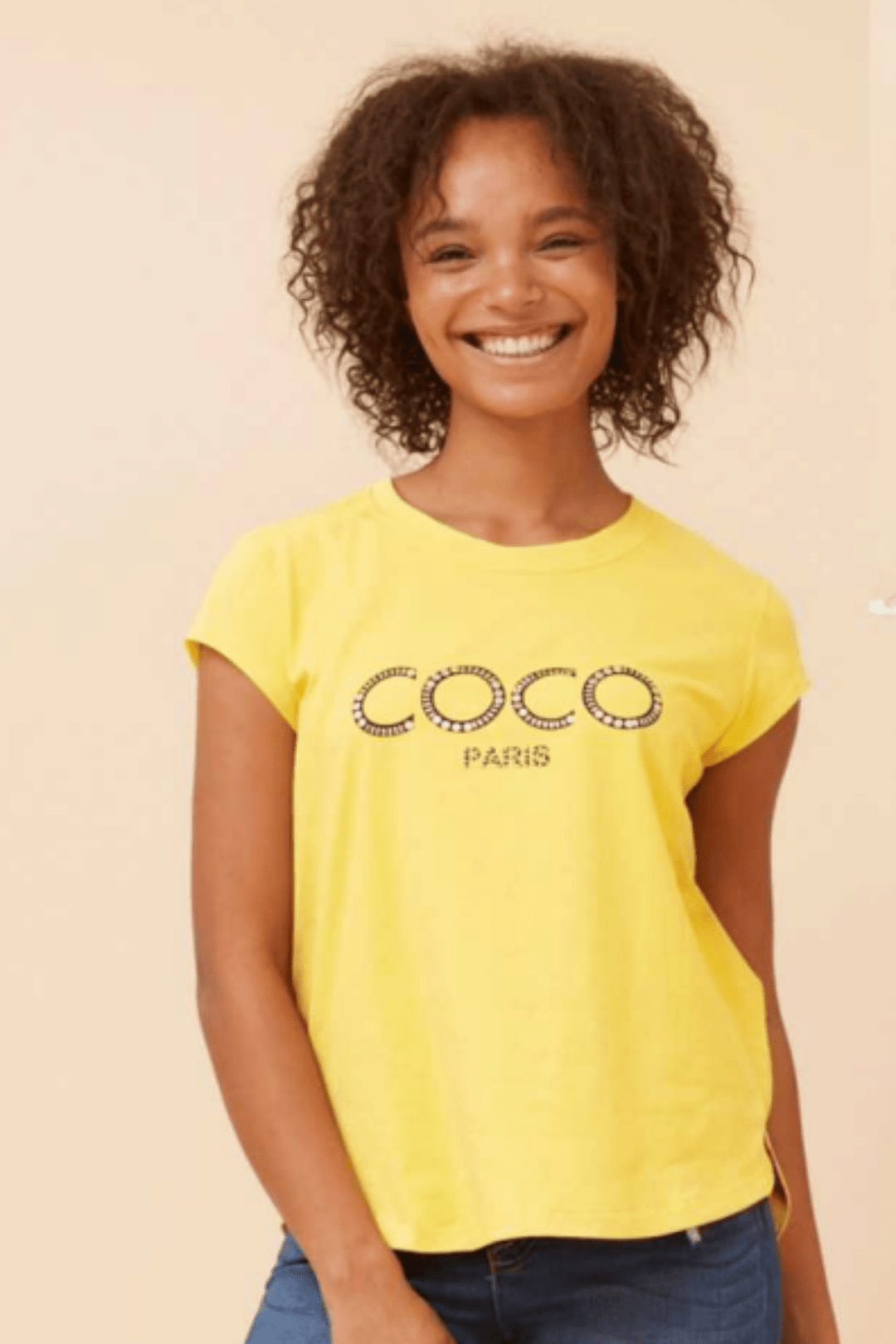 CoCo T-Shirt - Yellow - CK1 - Pizazz BoutiqueCaroline Morgan