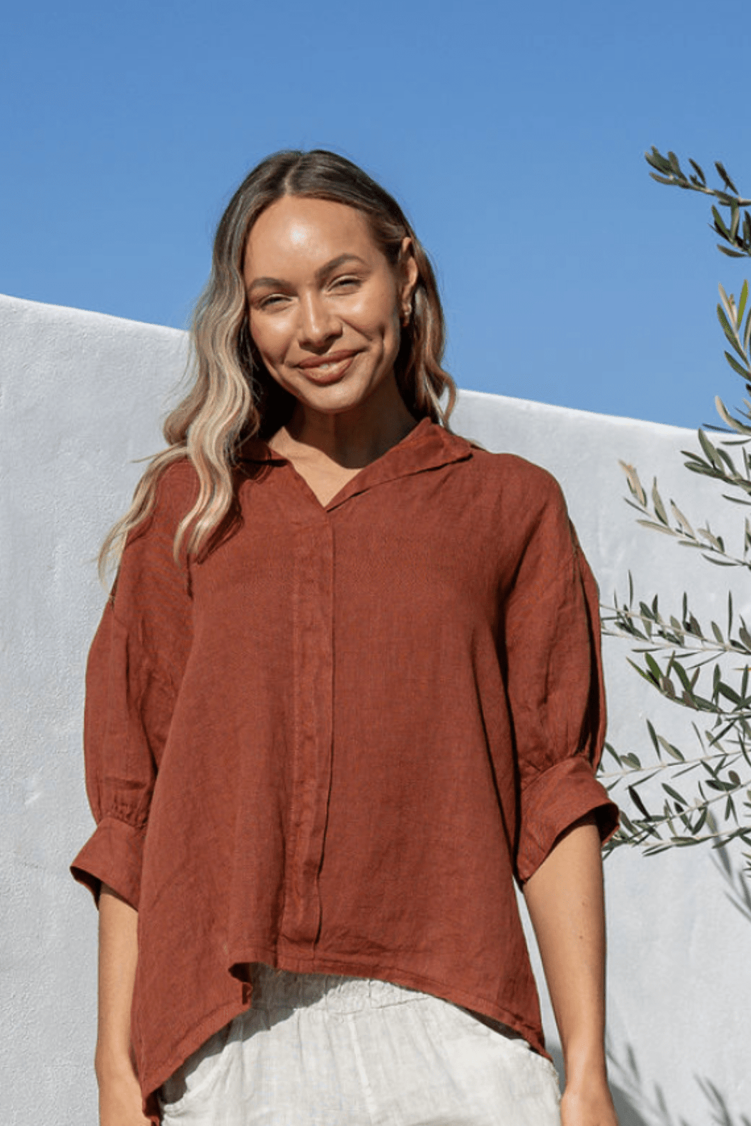 Colazione Linen Top - CoCo - FA23 - Pizazz BoutiqueFree Angel