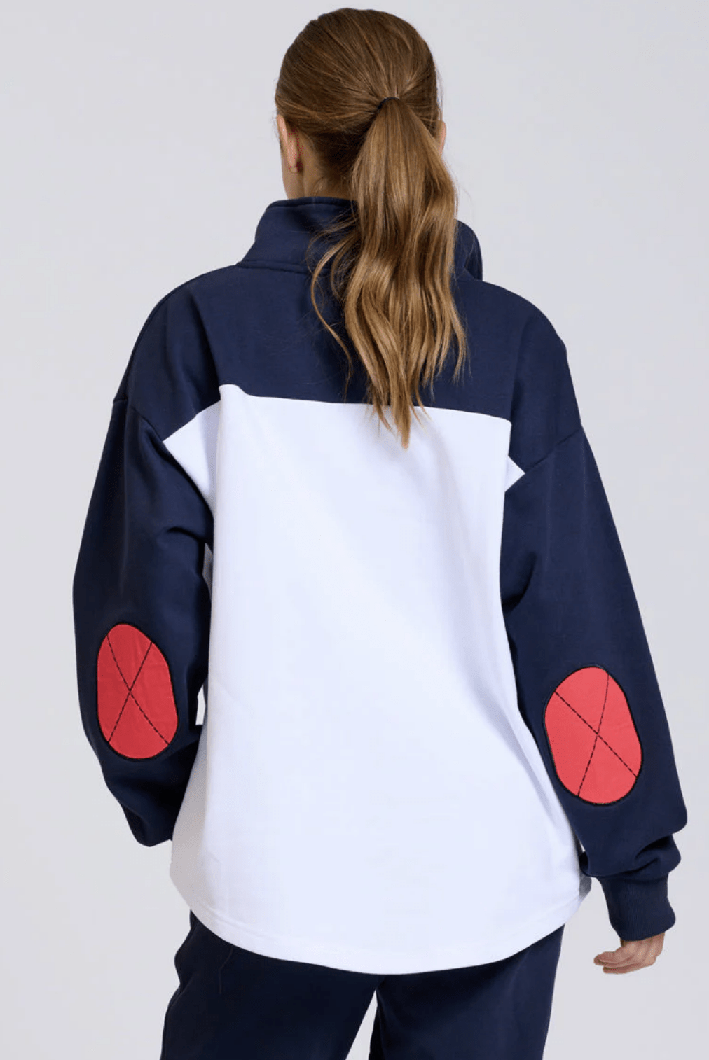 Collar Sweatshirt - Navy Combo - EST7 - Pizazz BoutiqueEST 1971