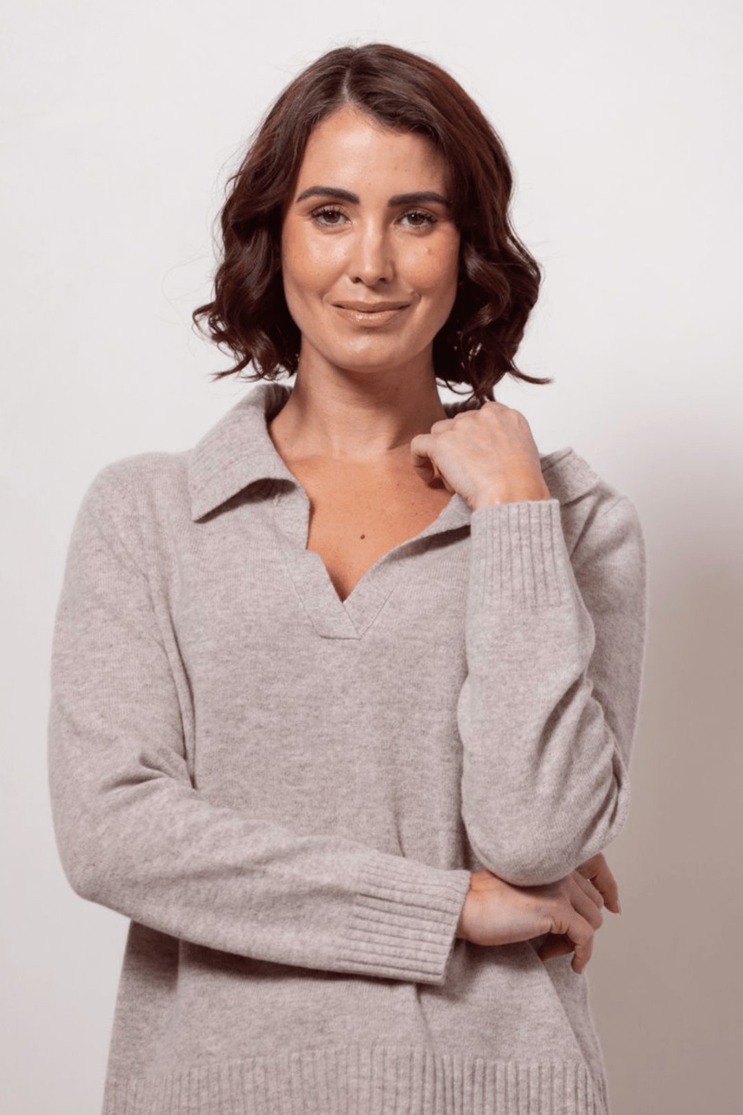 Collared Sweater - Wheat - SS28 - Pizazz BoutiqueSee Saw