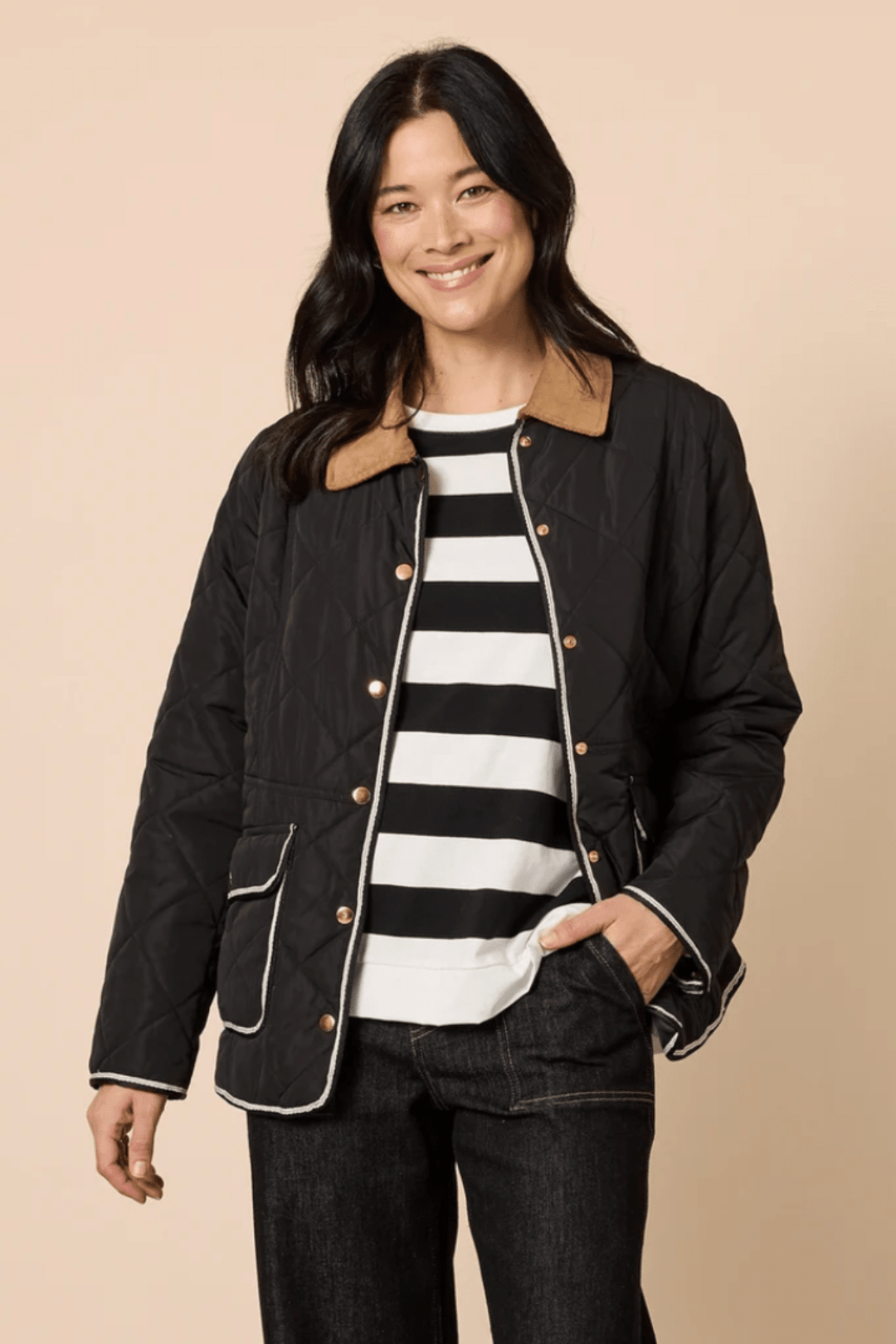 Colorado Quilted Jacket - Black - GS40 - Pizazz BoutiqueGordon smith
