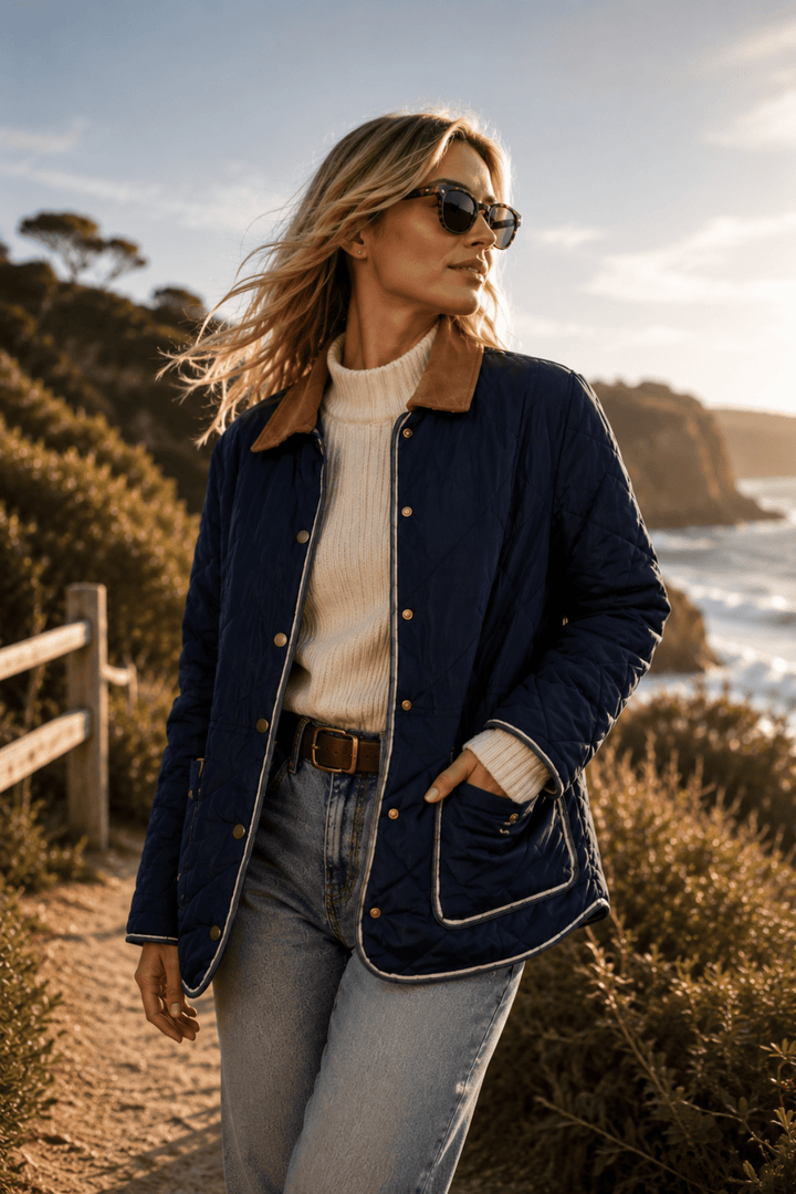 Colorado Quilted Jacket - Navy - GS40 - Pizazz BoutiqueGordon smith