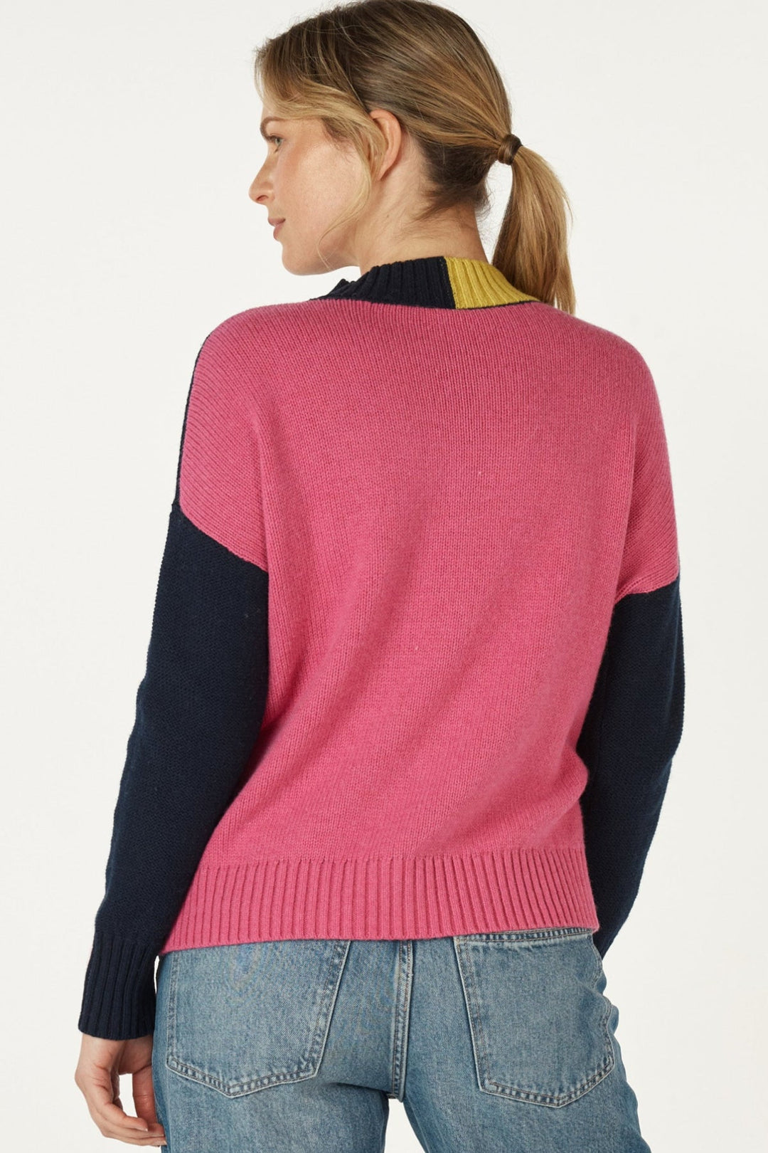 Colour Block Jumper - Navy - ZP2 - Pizazz BoutiqueZaket & Plover