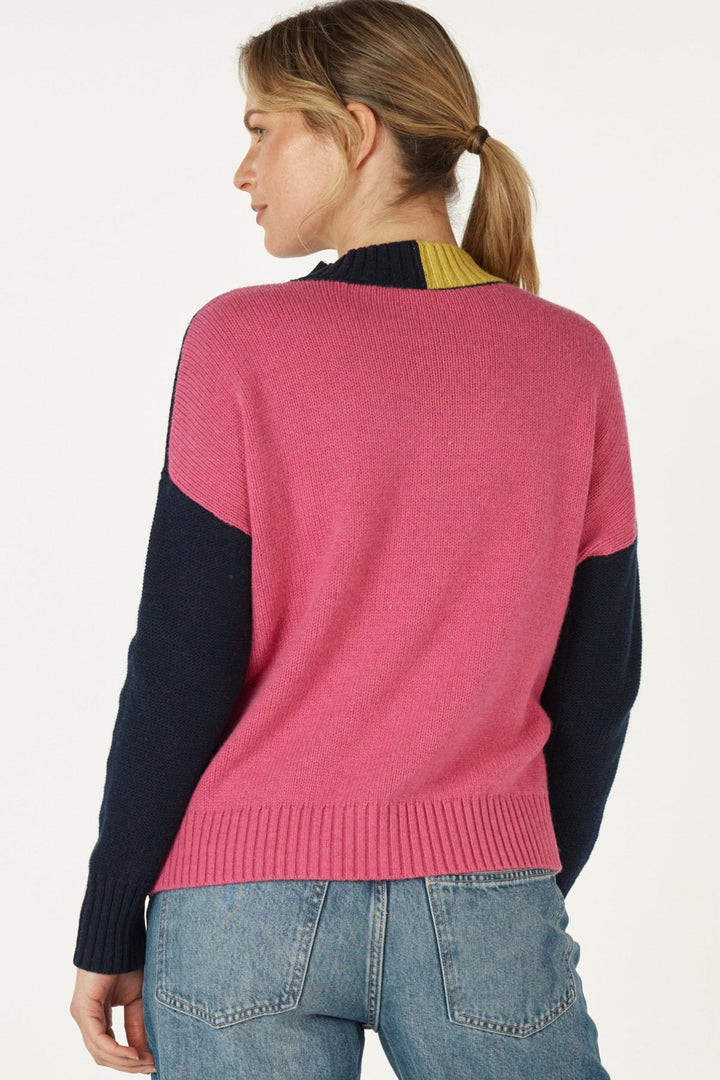 Colour Block Jumper - Navy - ZP2 - Pizazz BoutiqueZaket & Plover