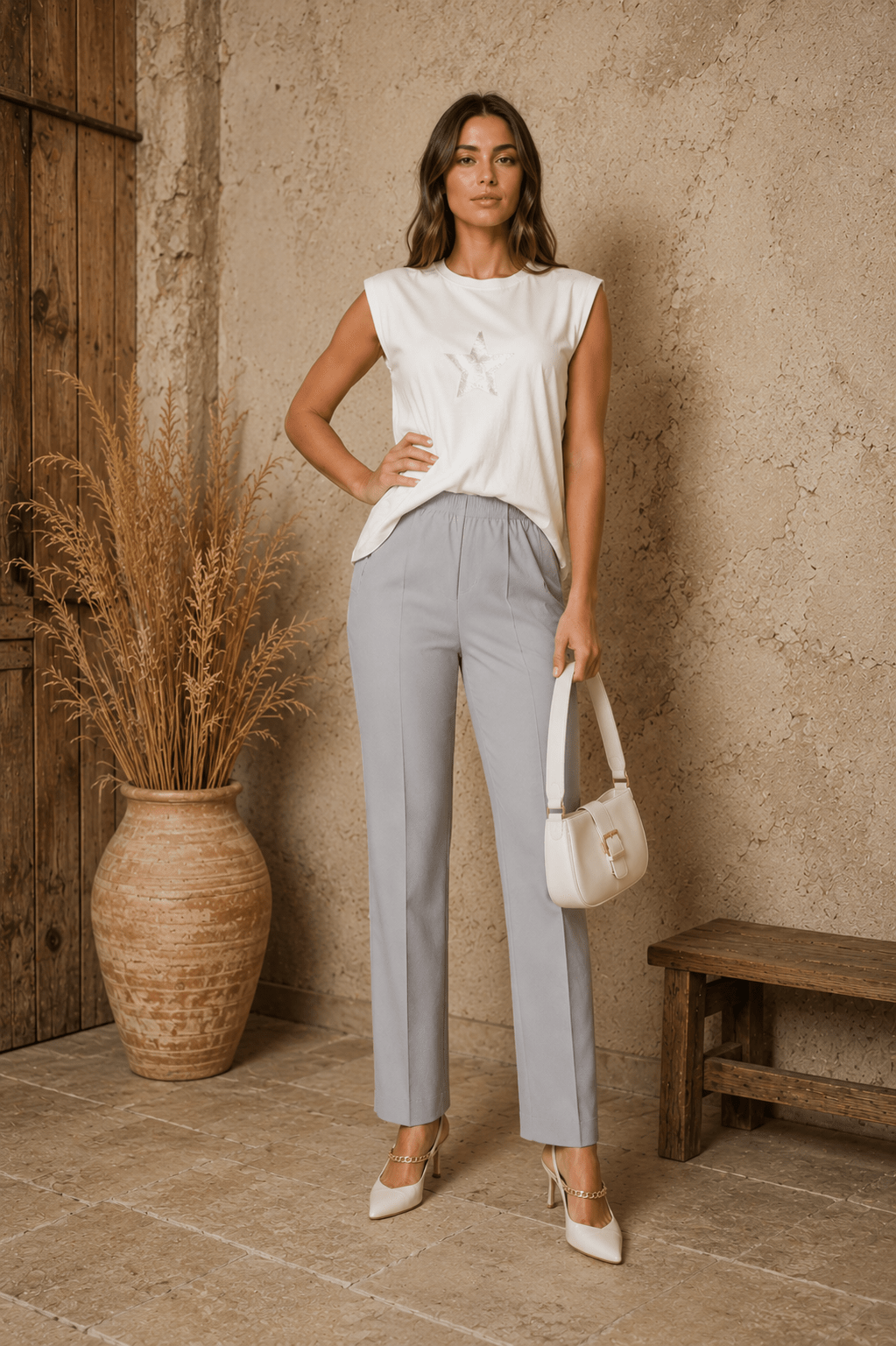 Cooper 7/8 Pants - Grey - CJ9 - Pizazz BoutiqueCaju