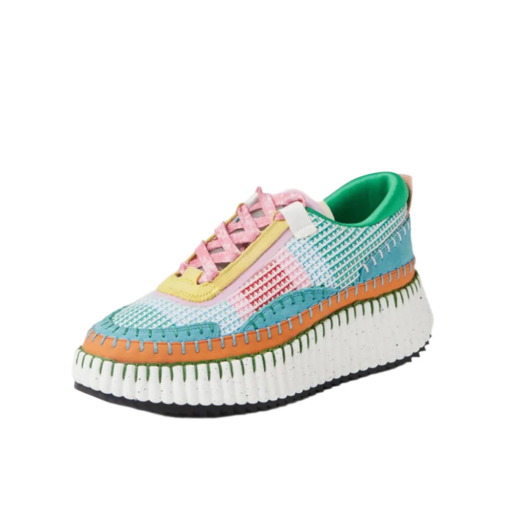 Single sneaker called Copen Sneaker in Rainbow colour  by Django & Juliette lace up front. 