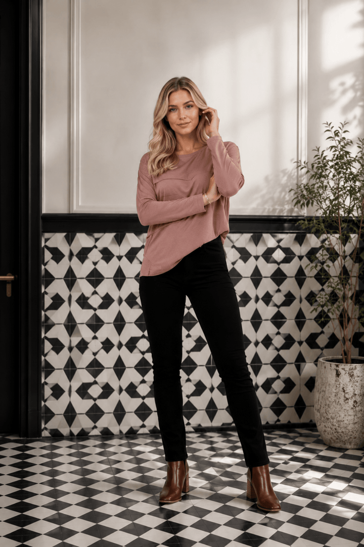 Cord Pull On Pant - Black - VA2 - Pizazz BoutiqueVassalli