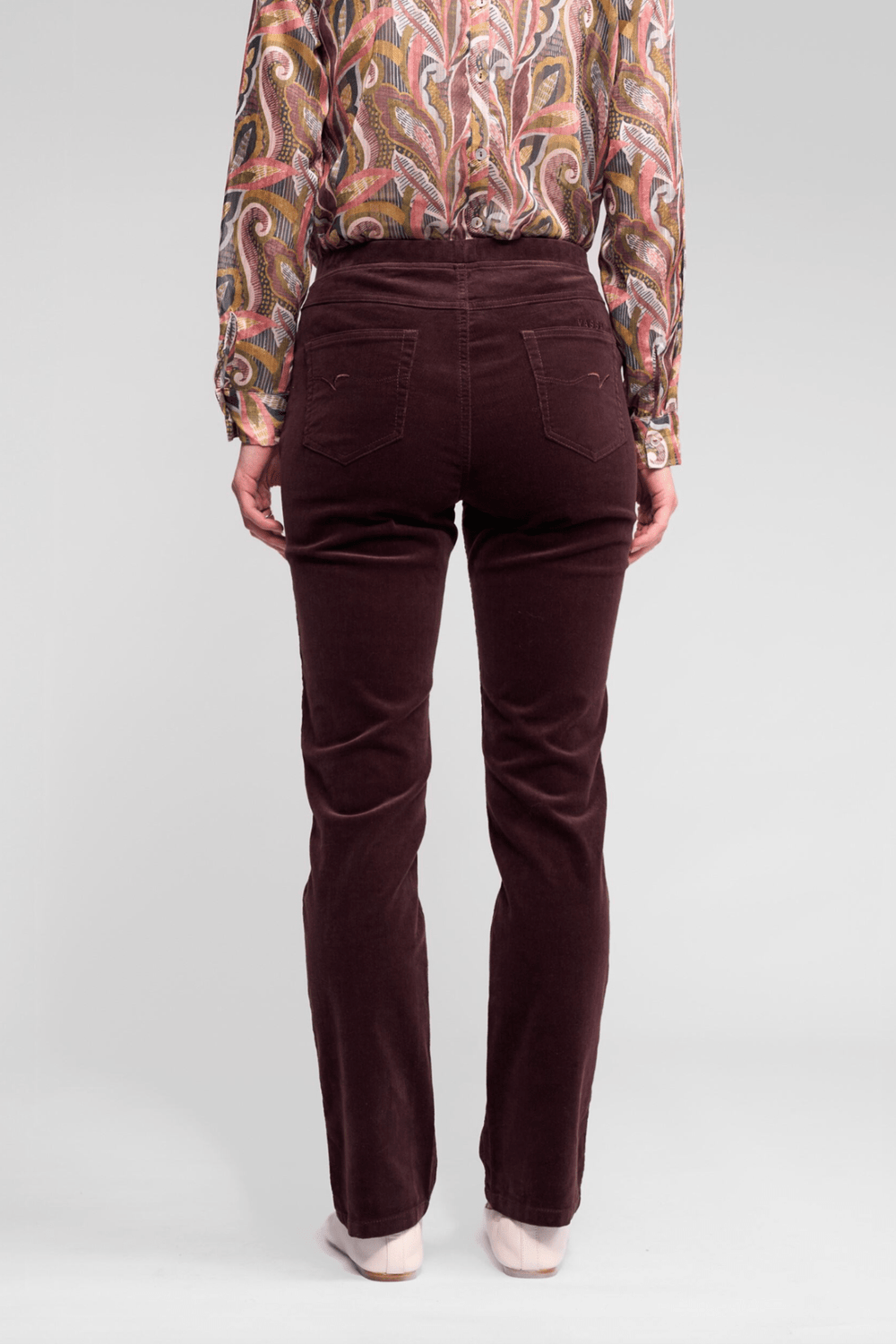 Cord Pull On Pant - Merlot - VA2 - Pizazz BoutiqueVassalli