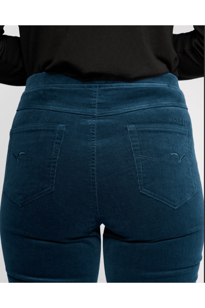 Cord Pull On Pant - Petrol - VA2 - Pizazz BoutiqueVassalli