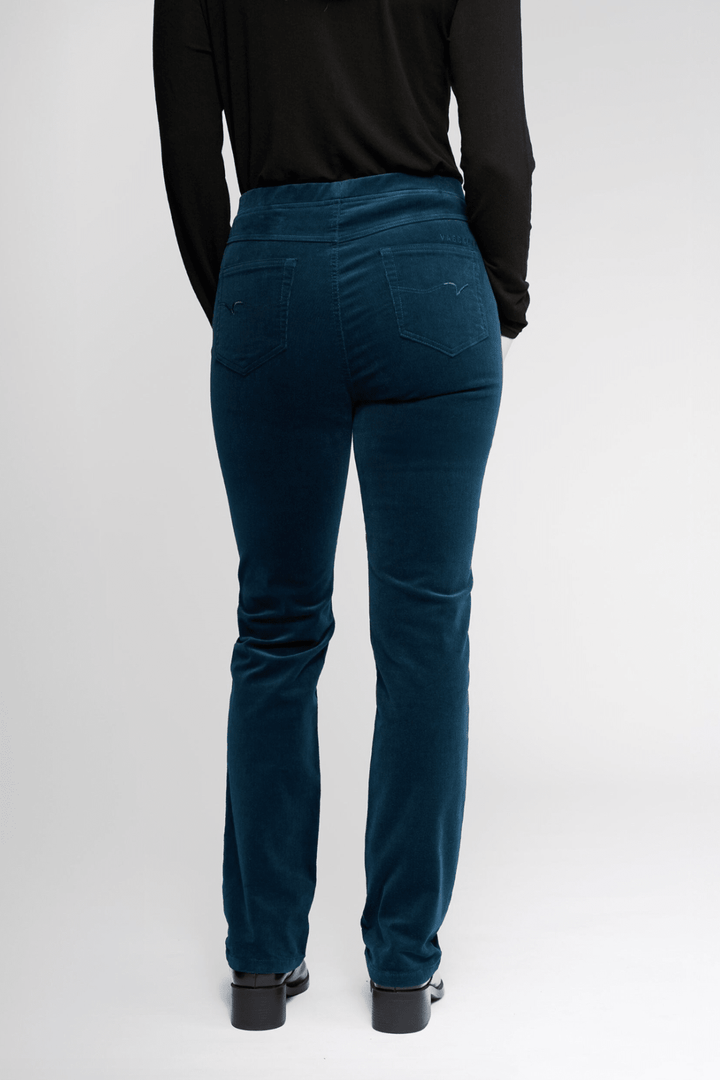 Cord Pull On Pant - Petrol - VA2 - Pizazz BoutiqueVassalli