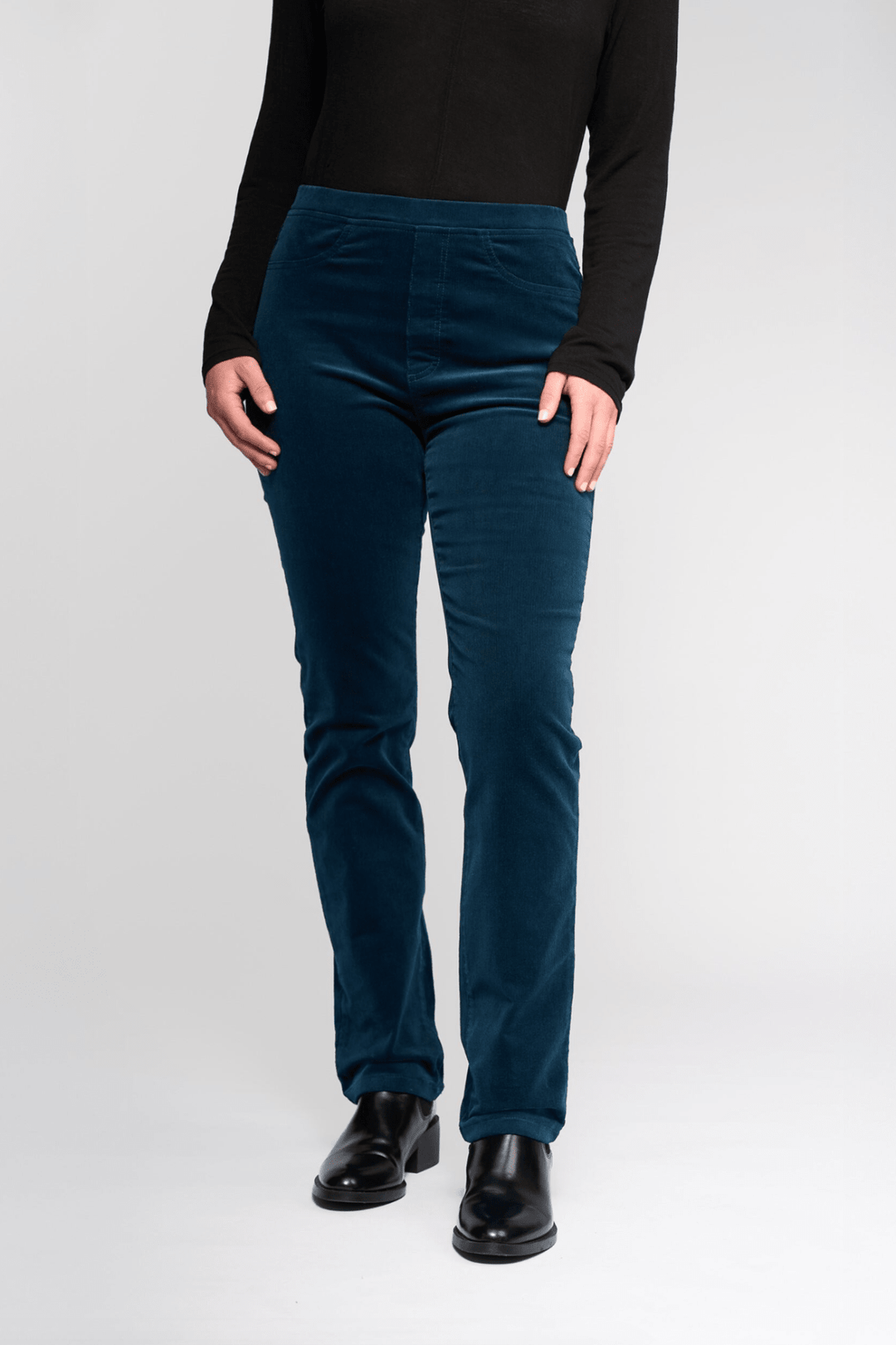 Cord Pull On Pant - Petrol - VA2 - Pizazz BoutiqueVassalli