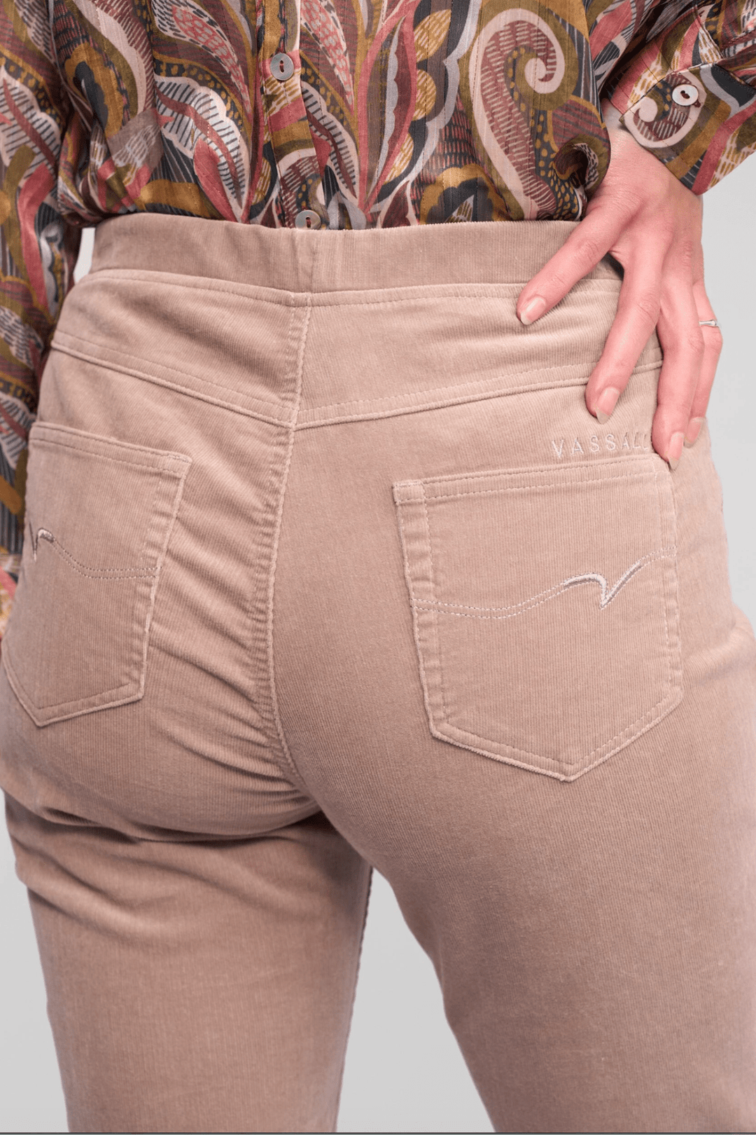 Cord Pull On Pant - Twig - VA2 - Pizazz BoutiqueVassalli