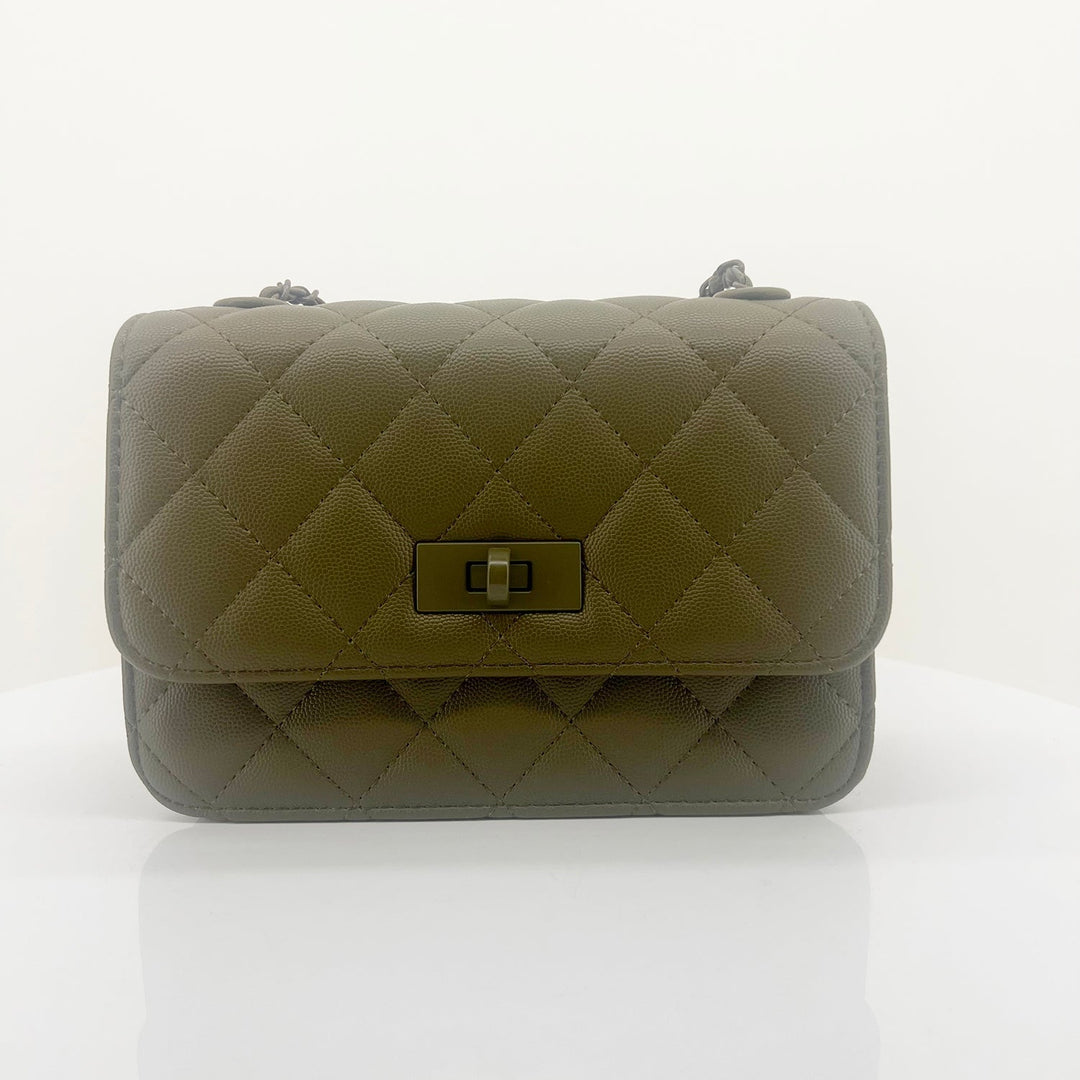 Cordelia Quilted Cross Body Bag - Khaki - AD30 - Pizazz BoutiqueAdorne