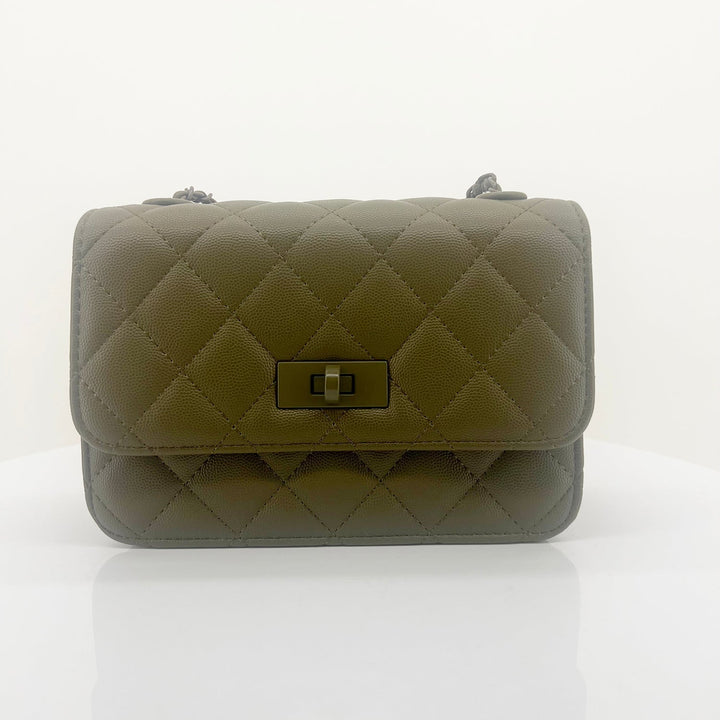 Cordelia Quilted Cross Body Bag - Khaki - AD30 - Pizazz BoutiqueAdorne