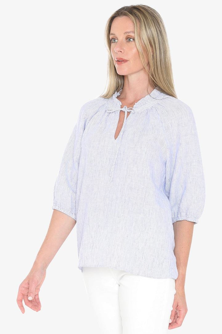 Core Stripe Top - Blue/White - JP3 - Pizazz BoutiqueJUMP