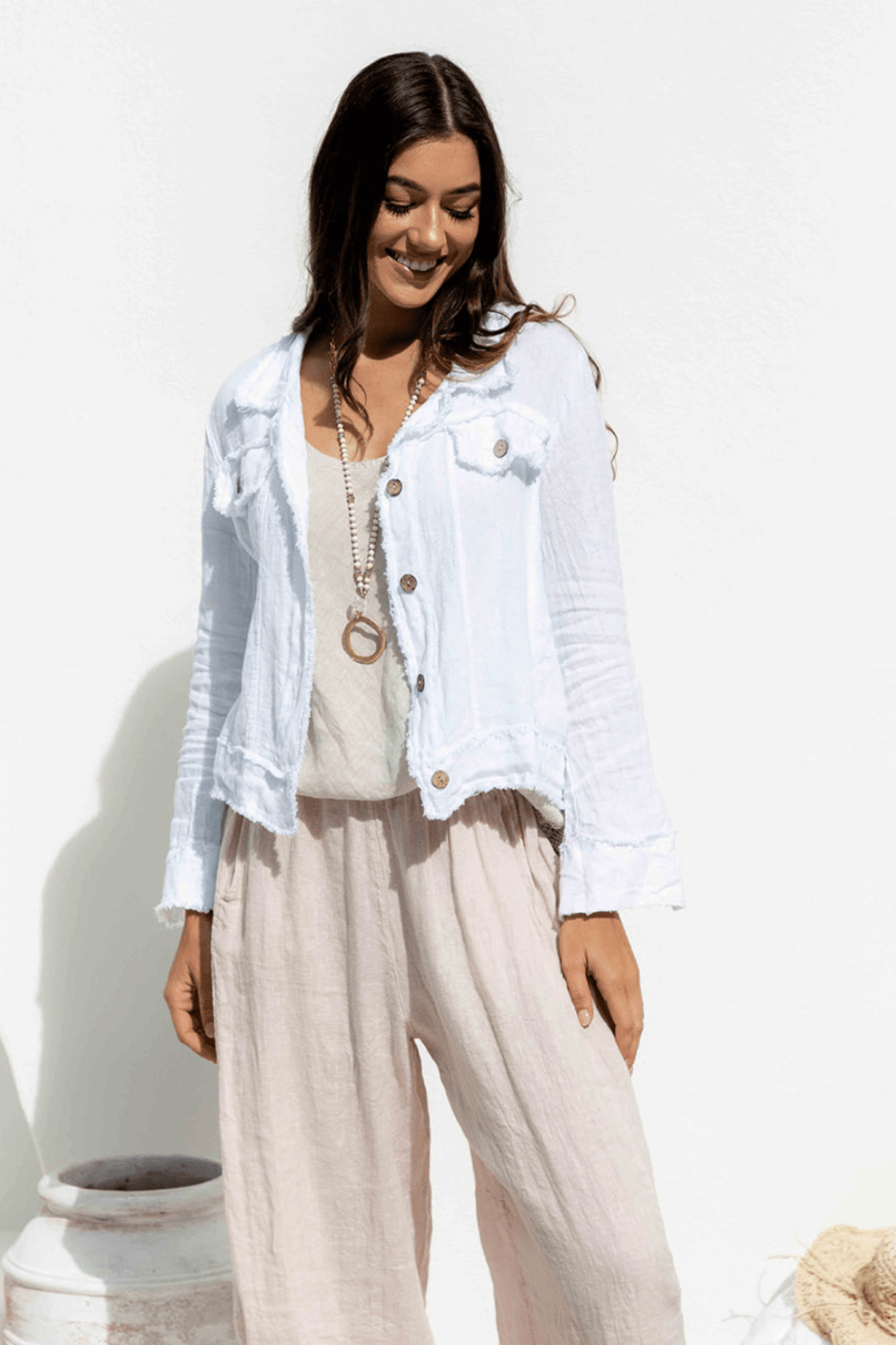 Corte Jacket - White - TIC5 - Pizazz BoutiqueThe Italian Cartel