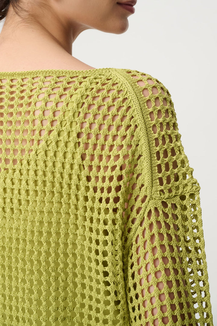 Cotton Floral Sweater - Pistachio - Pizazz BoutiqueJoseph Ribkoff