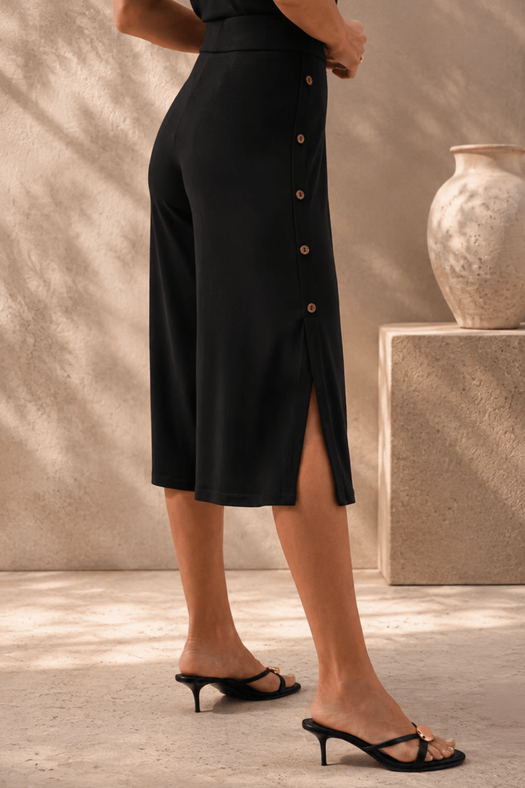 Cropped Palazzo Pants - Black - JR35 - Pizazz BoutiqueJoseph Ribkoff