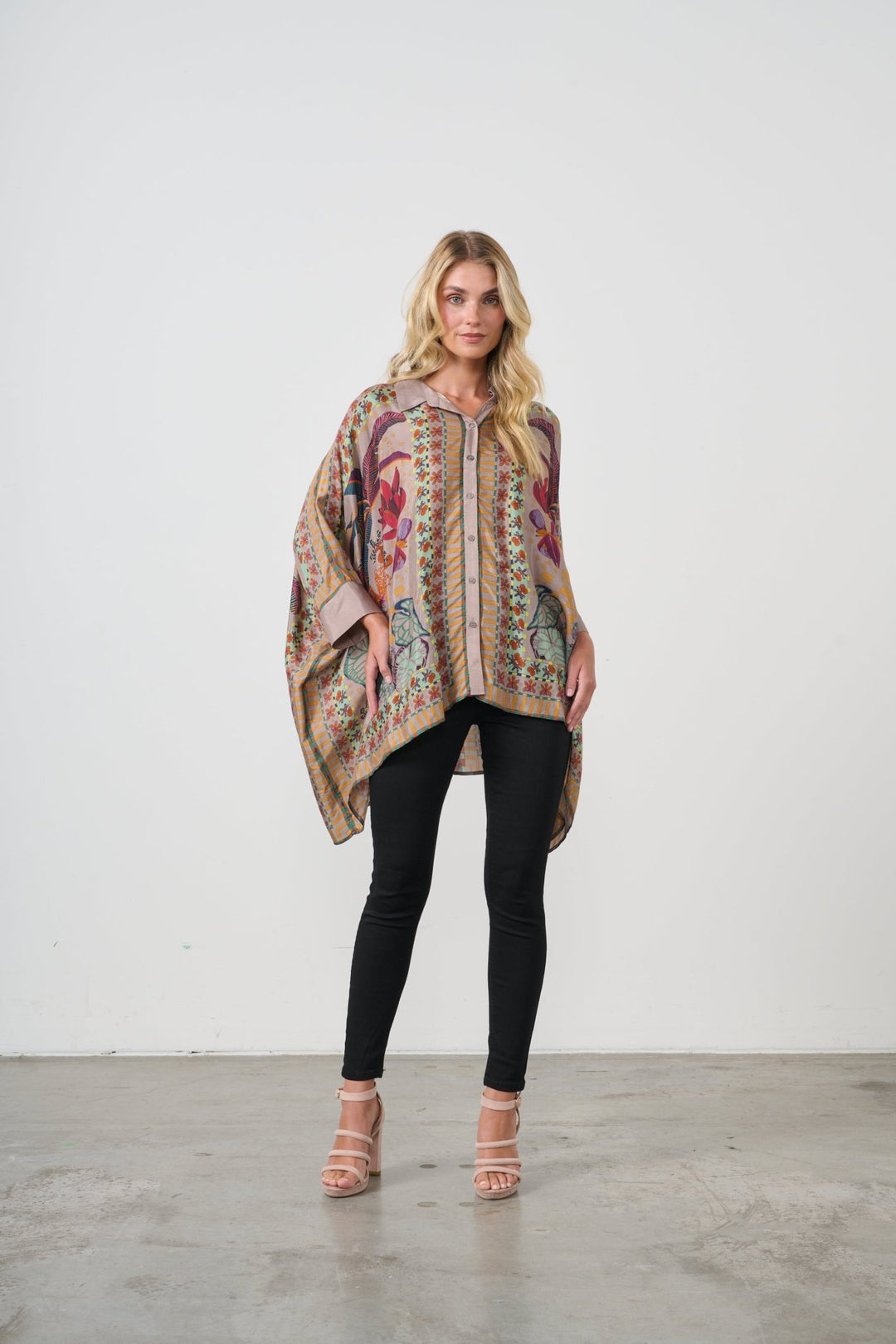 Cuba Blouse - Tropical - CJ15 - Pizazz BoutiqueCaju