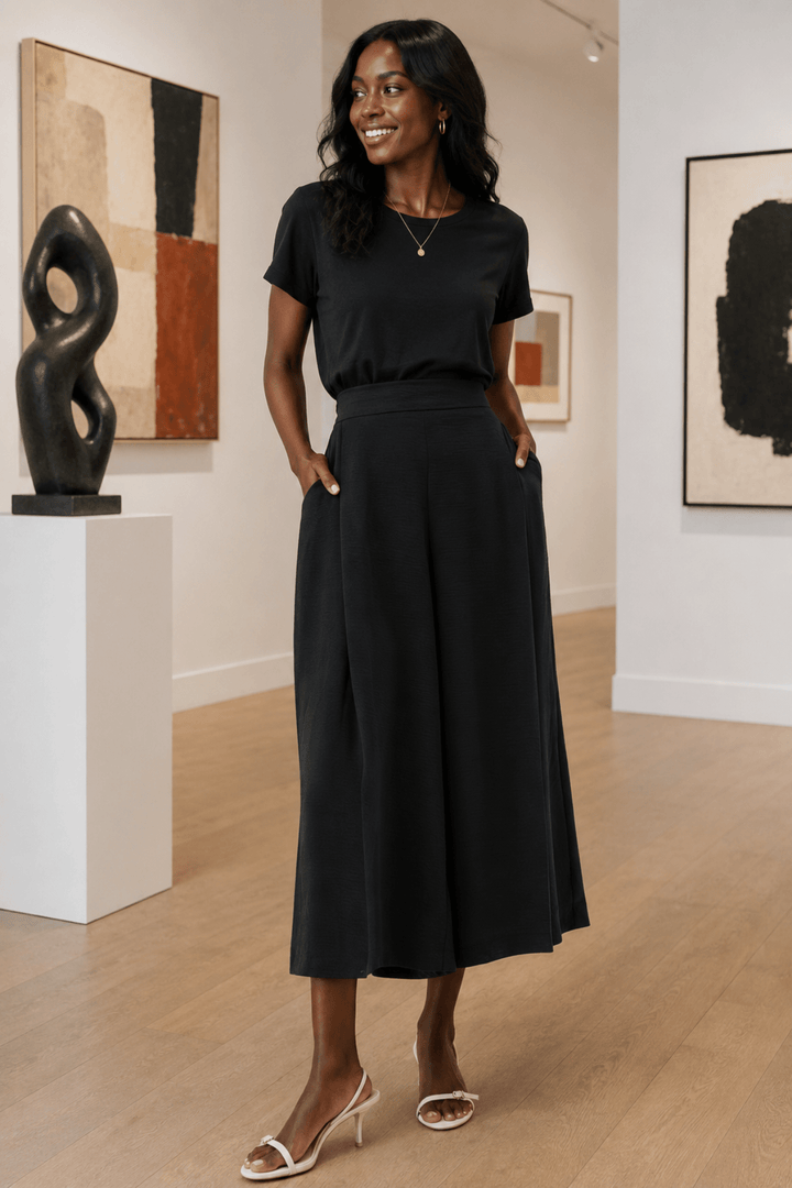 Culotte pull on - Black - JR39 - Pizazz BoutiqueJoseph Ribkoff