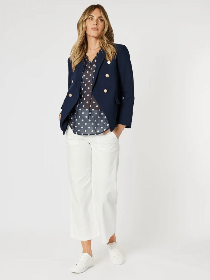 Danielle Linen Jacket - Navy - GS11 - Pizazz BoutiqueGordon smith