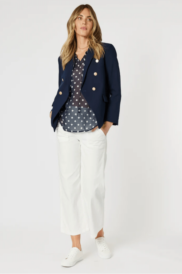 Danielle Linen Jacket - Navy - GS11 - Pizazz BoutiqueGordon smith