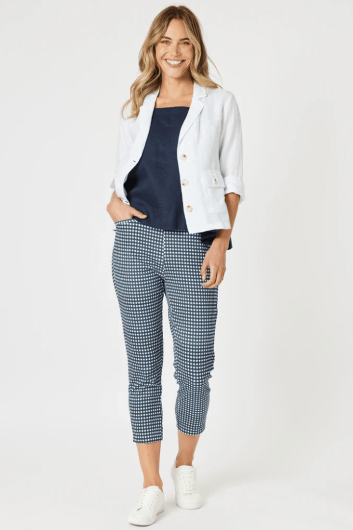 Danielle Linen Jacket - White - GS11 - Pizazz BoutiqueGordon smith