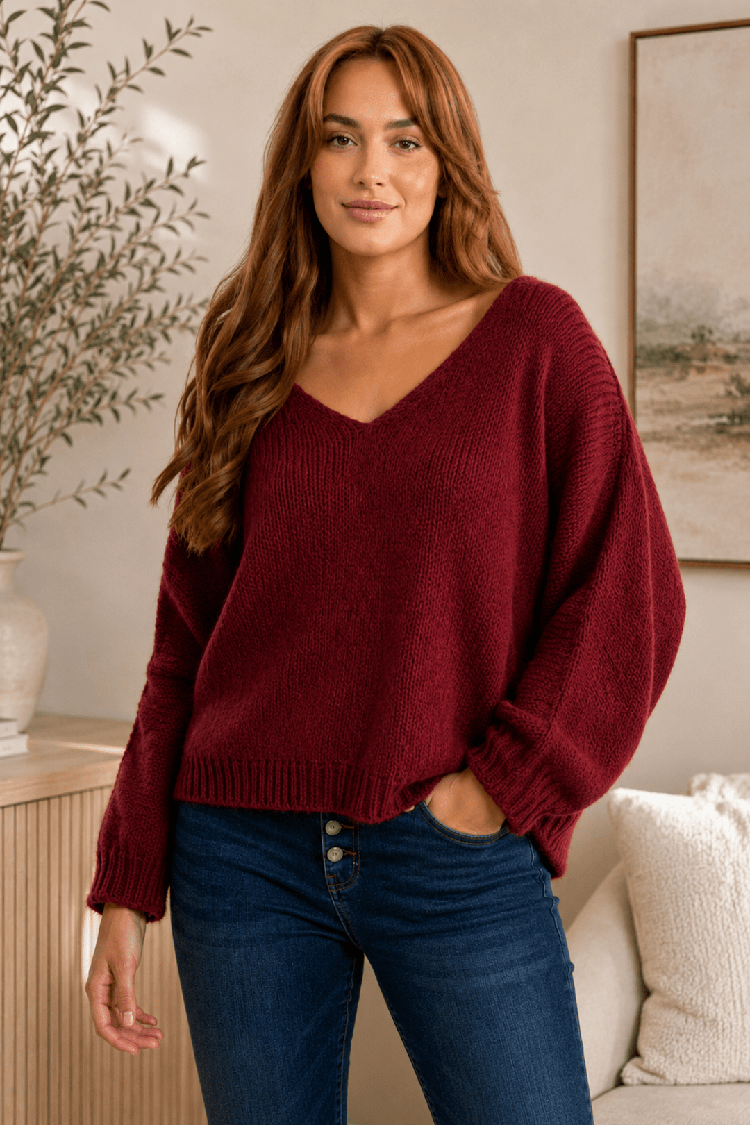 Daria Jumper - Berry - IC32 - Pizazz BoutiqueThe Italian Cartel