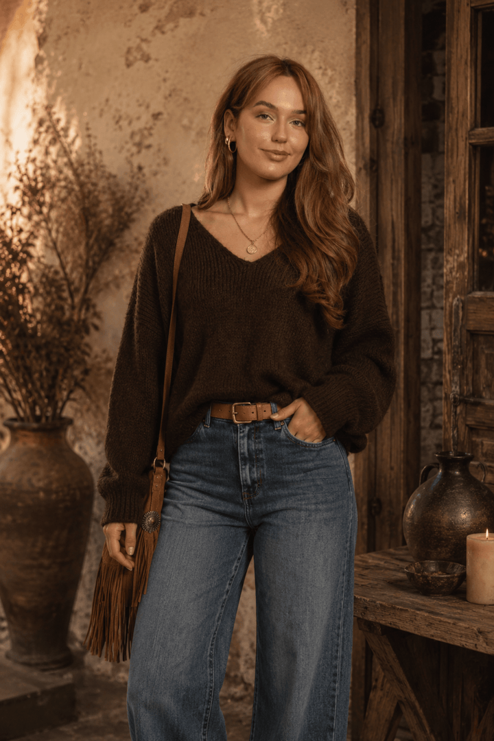 Daria Jumper - Chocolate - IC32 - Pizazz BoutiqueThe Italian Cartel