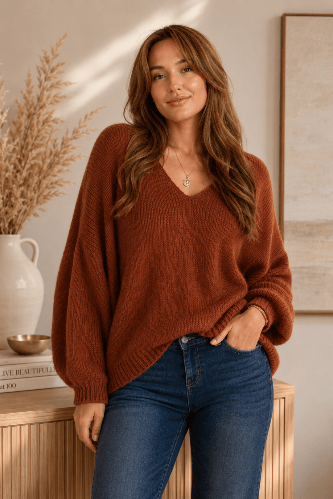 Daria Jumper - Rust - IC32 - Pizazz BoutiqueThe Italian Cartel