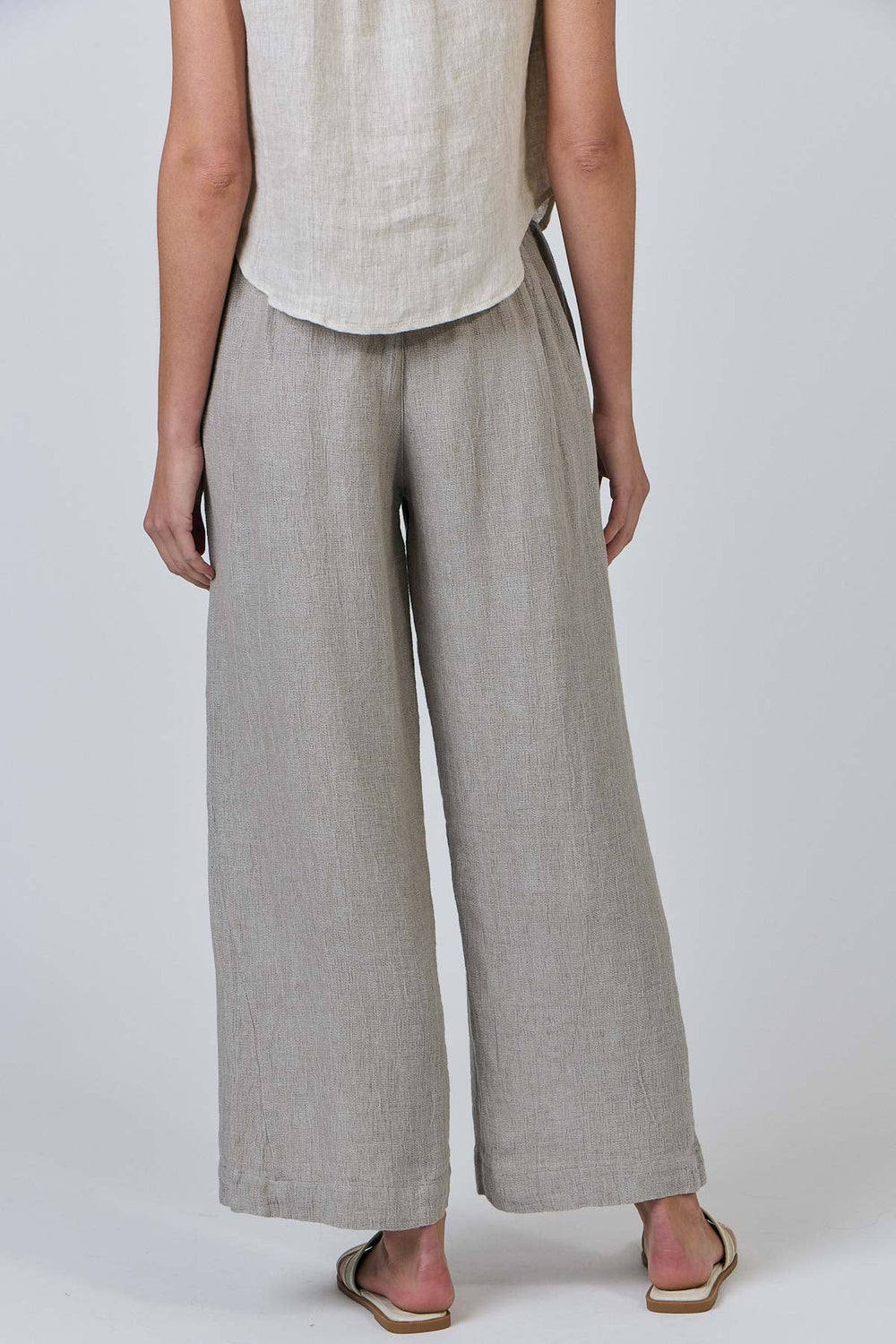 Dee Linen Pant - Cement - OJ7 - Pizazz BoutiqueNaturals By O & J