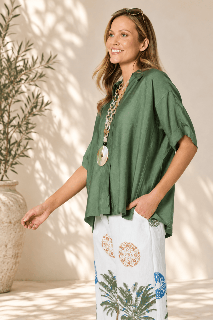 Del Mar Top - Fern - CL16 - Pizazz BoutiqueClarity