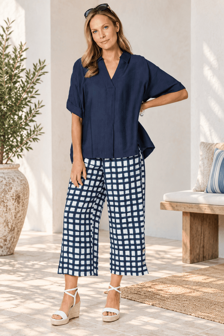 Del Mar Top - Navy - CL16 - Pizazz BoutiqueClarity