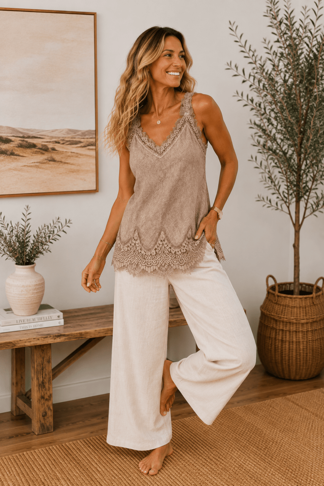 Deliziosa Top - Tan - Pizazz BoutiqueFree Angel