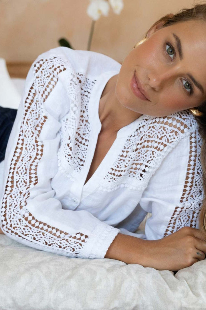 Delphie Shirt - White - HM18 - Pizazz BoutiqueHumidity
