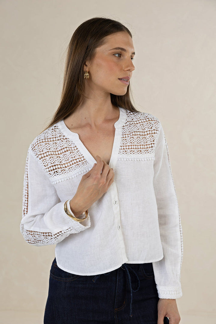 Delphie Shirt - White - HM18 - Pizazz BoutiqueHumidity