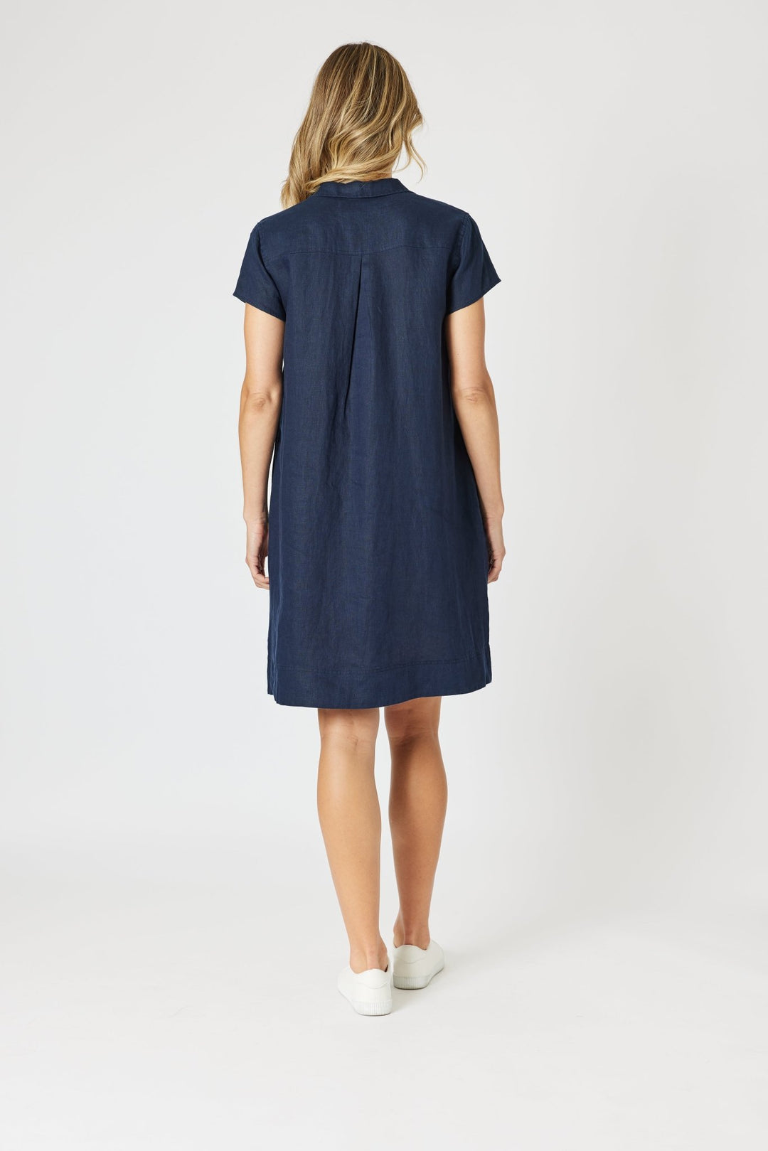 Delta Lino Dress - Navy - GS28 - Pizazz BoutiqueGordon smith