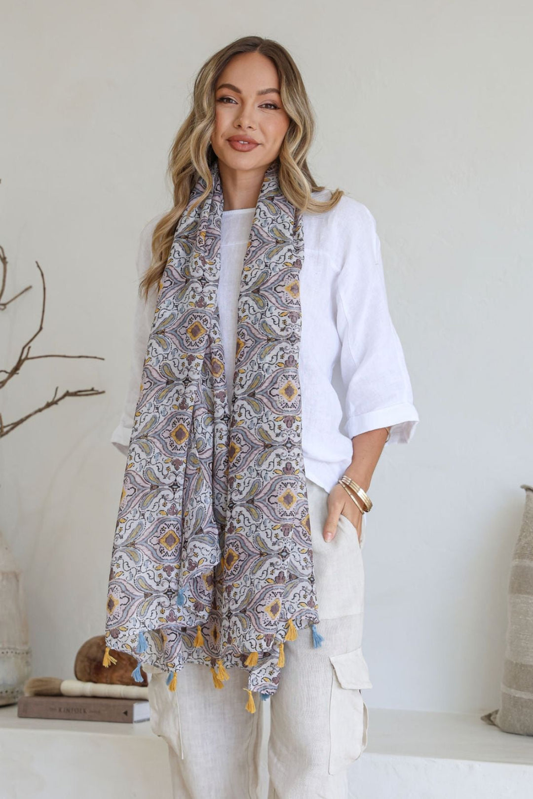 Diamond Scarf - Multi - FR25 - Pizazz BoutiqueFree Spirit