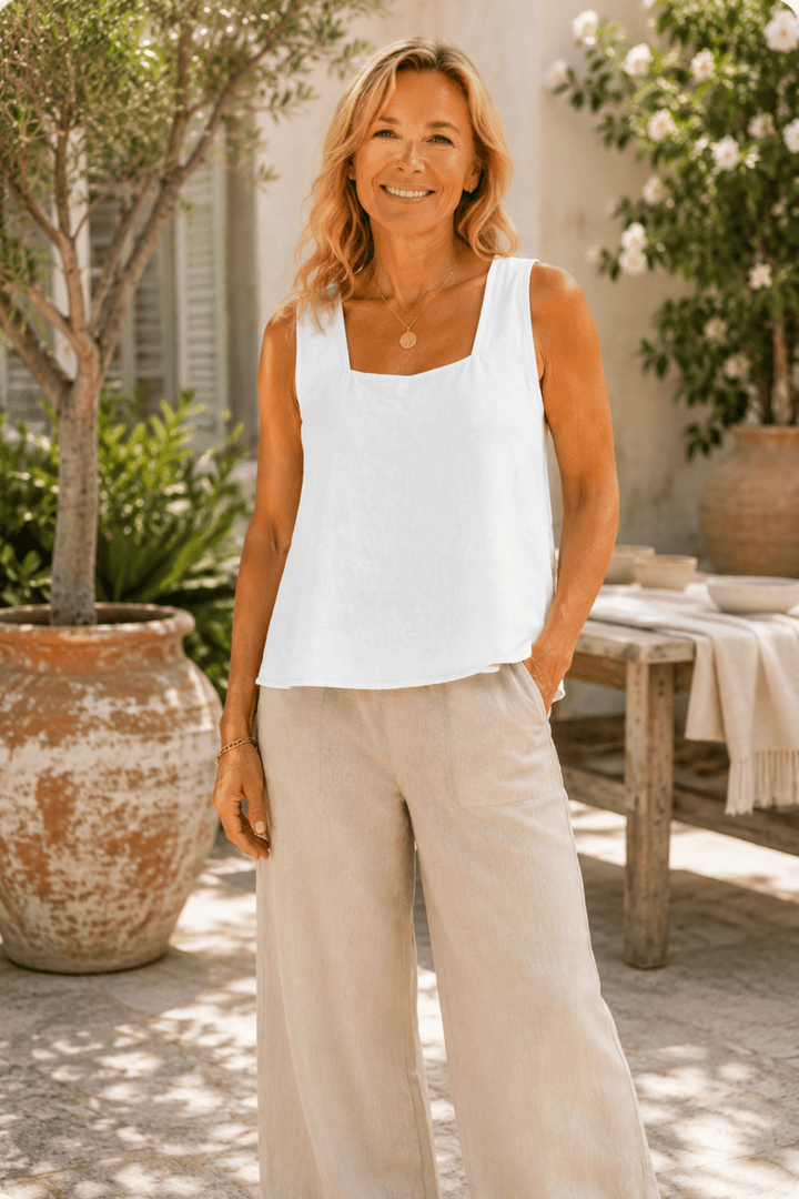 Discreta Top - White - FA30 - Pizazz BoutiqueFree Angel