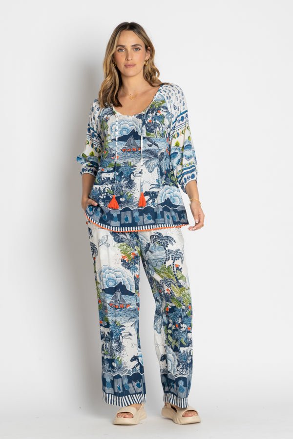 Dita Pant - Ocean - LL47 - Pizazz BoutiqueLula Life