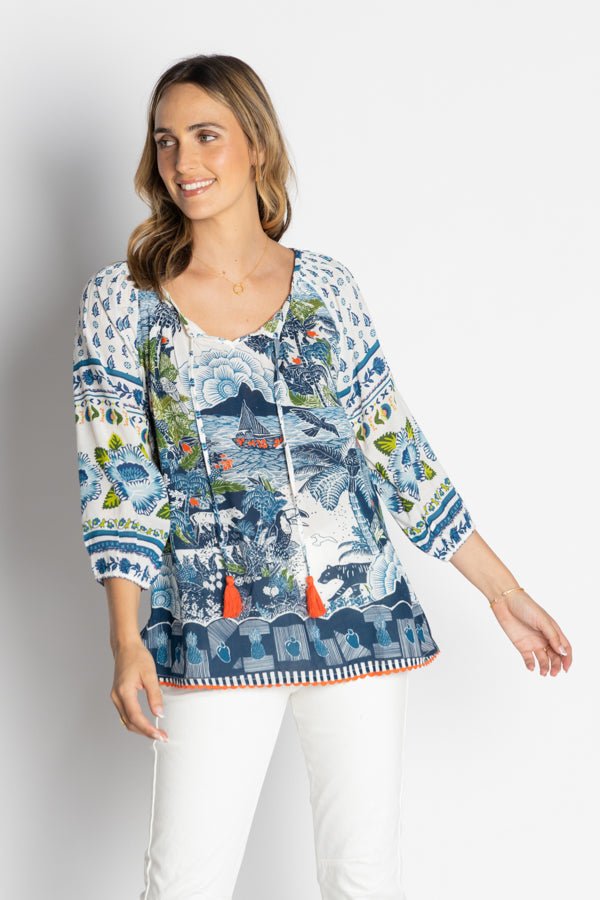 Dita Top - Ocean - LL50 - Pizazz BoutiqueLula Life