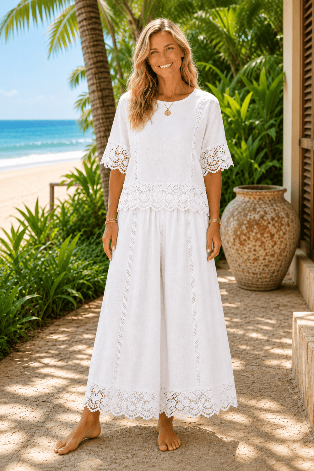 Dolce Pant - White - Pizazz BoutiqueFree Angel