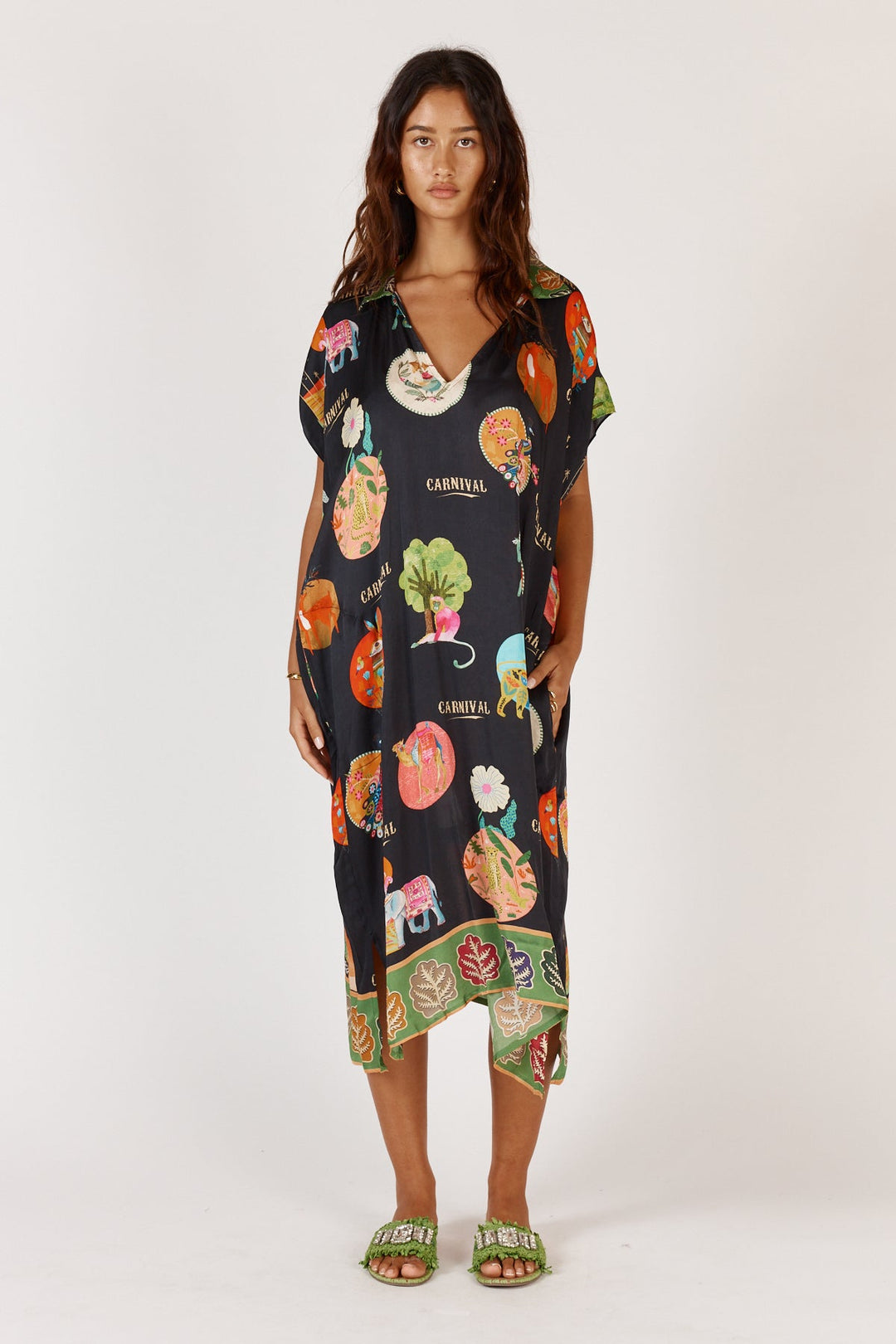 Down Under Kaftan - Black - RY32 - Pizazz BoutiqueRubyyaya