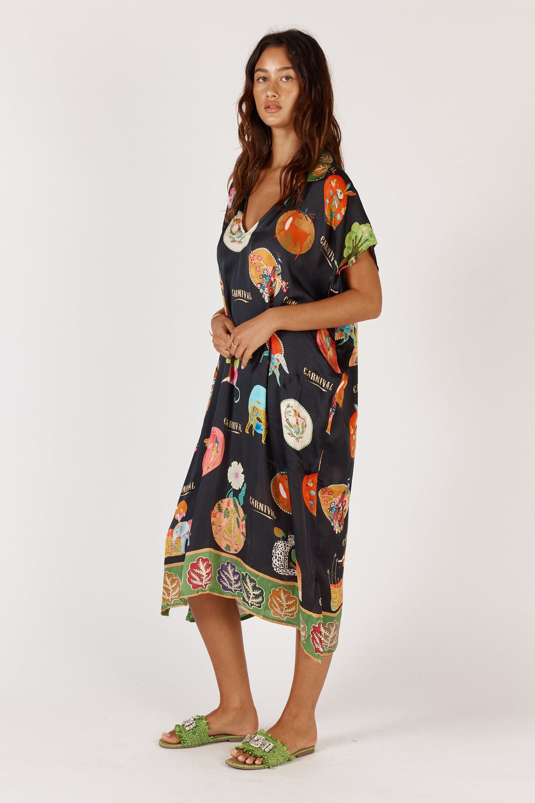 Down Under Kaftan - Black - RY32 - Pizazz BoutiqueRubyyaya