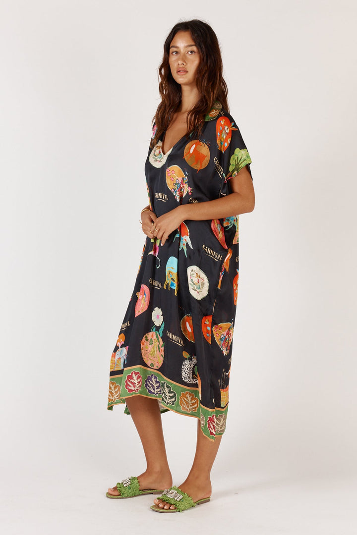 Down Under Kaftan - Black - RY32 - Pizazz BoutiqueRubyyaya