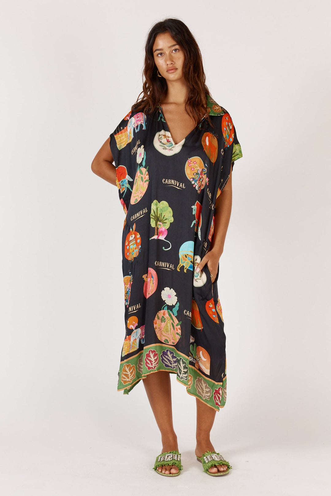 Down Under Kaftan - Black - RY32 - Pizazz BoutiqueRubyyaya
