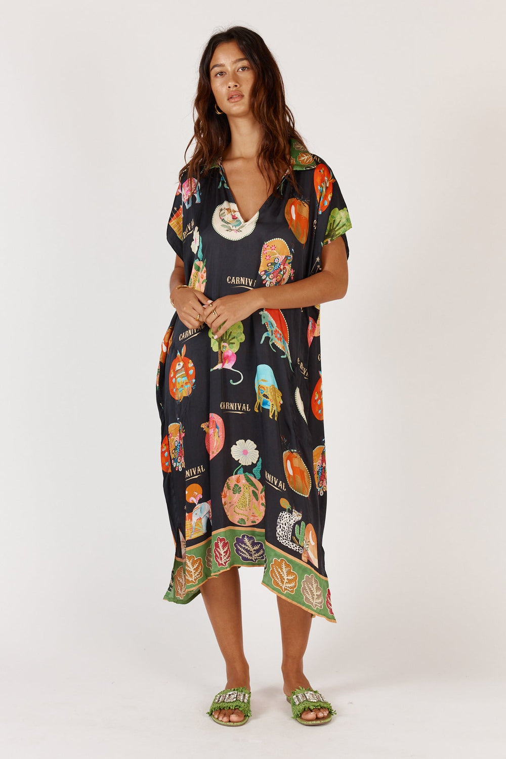 Down Under Kaftan - Black - RY32 - Pizazz BoutiqueRubyyaya