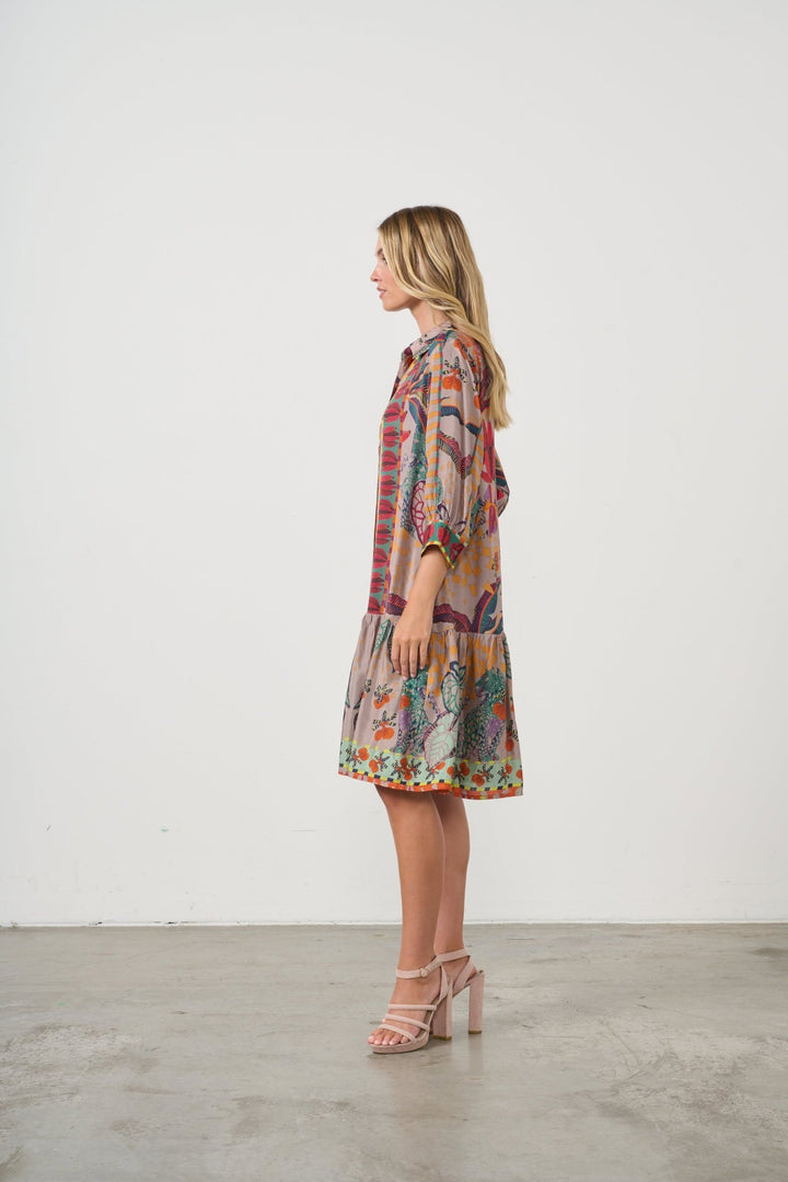 Drop Waist Dress - Tropical - CJ2 - Pizazz BoutiqueCaju