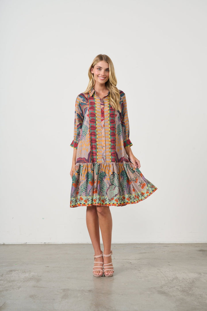Drop Waist Dress - Tropical - CJ2 - Pizazz BoutiqueCaju