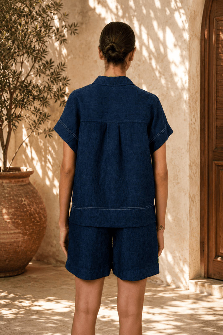 Eclipse Linen Shirt - OJ97 - Pizazz BoutiqueNaturals By O & J